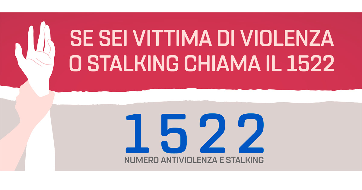 Immagine relativa alla notizia 1522 Numero antiviolenza e stalking