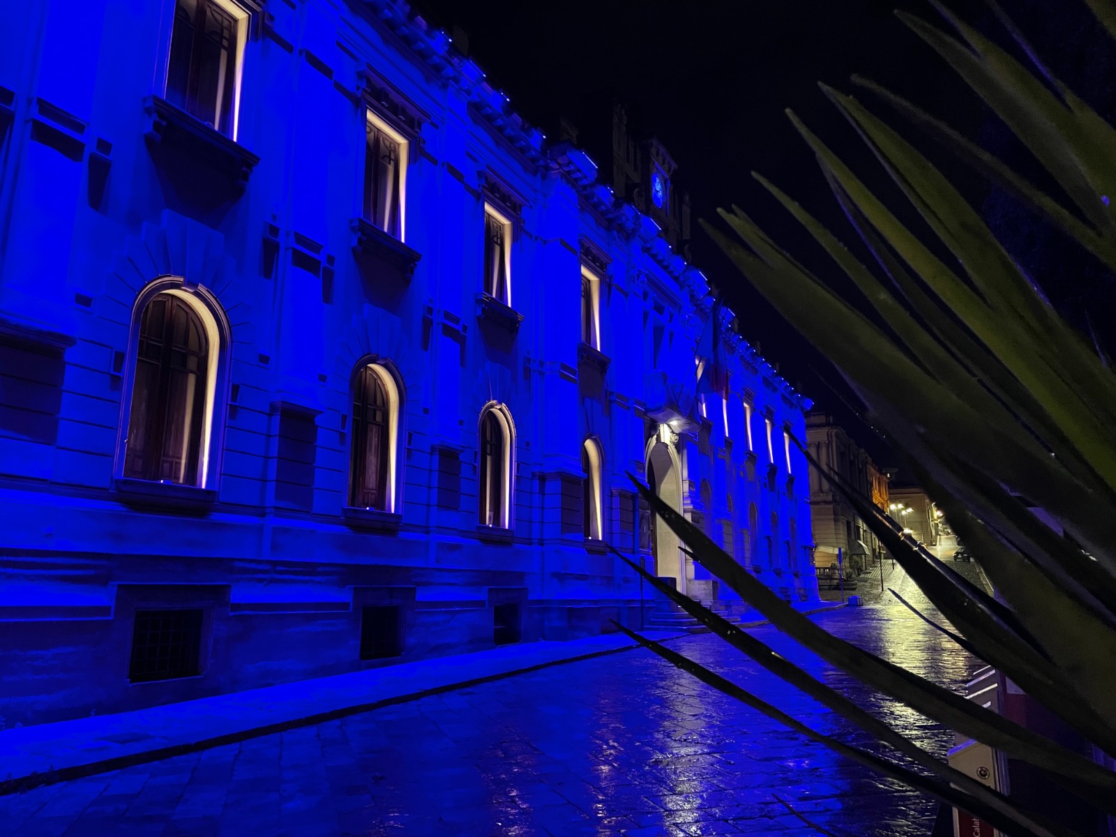 Immagine relativa alla notizia Giornata mondiale del Diabete: Palazzo San Giorgio si colora di blu