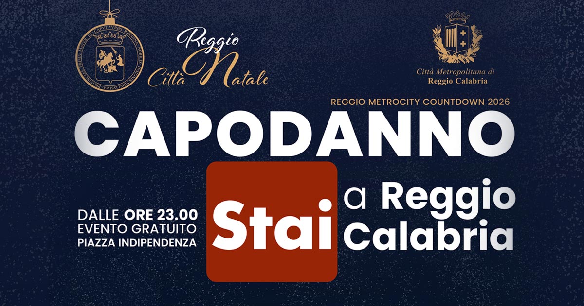 Immagine relativa alla notizia Rocco Hunt e Radio 105 per il "Capodanno Stai a Reggio Calabria"