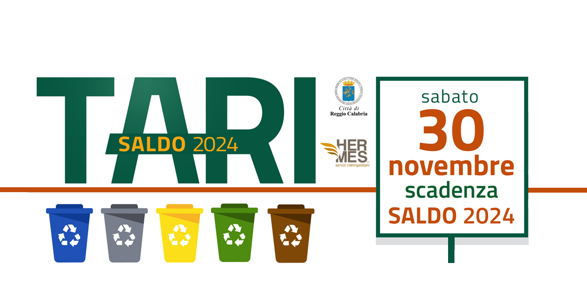 Immagine relativa alla notizia Hermes Servizi Metropolitani srl - pagamento del saldo TARI 2024