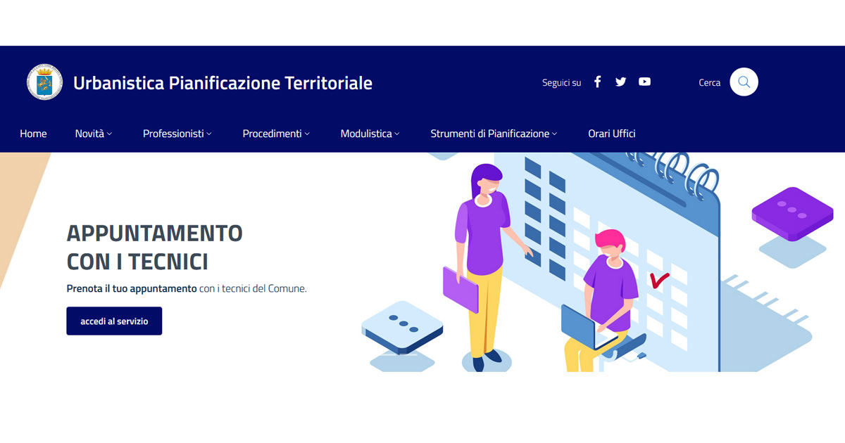 immagine principale servizio Prenotazione online appuntamenti settore Urbanistica
